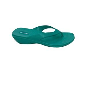 Okabashi Splash Womens ML‎ (8-9) Aqua 1 3/4" Wedge Heel Supportive Sandals